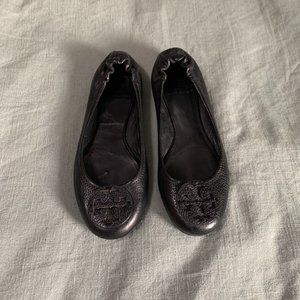 Tory Burch Black Leather Ballet Flat Approx. Size 9